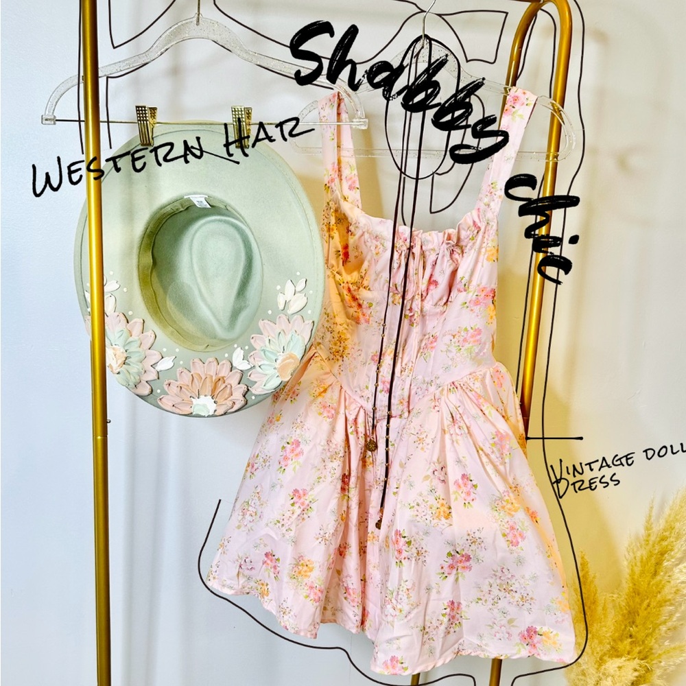 Shabby chic dress, couture dress,floral doll dress,mini doll dress,vintage dress